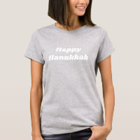 Happy Hanukkah Simple Retro Typography Saying
