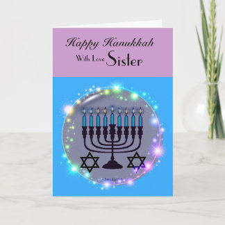 Happy Hanukkah ~ Sister Holiday Card