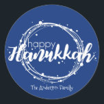 Happy Hanukkah Snow Bubbles Sticker Gift Tag<br><div class="desc">Cute and stylish Happy Hanukkah Snow Bubbles Sticker Gift Tag is perfect for your holiday gift giving needs.  There are other products we have that match this design.</div>
