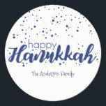 Happy Hanukkah Snow Bubbles Sticker Gift Tag<br><div class="desc">Cute and stylish Happy Hanukkah Snow Bubbles Sticker Gift Tag is perfect for your holiday gift giving needs.  There are other products we have that match this design.</div>