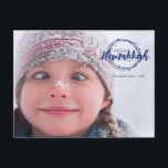 Happy Hanukkah Snow Bubbles Wreath Photo Postcards<br><div class="desc">Stylish and cute Happy Hanukkah Snow Bubbles Wreath Holiday Photo Postcards are perfect for all your friends and family this holiday season.  Customise the text with your family name and the year and swap out the picture for a photo of your kids,  pet,  or the whole family.</div>
