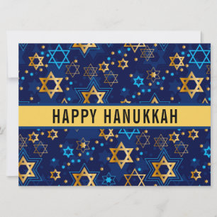 Happy Hanukkah Star of David Cute Trendy Holiday Card