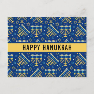 Happy Hanukkah Star of David Cute Trendy  Holiday Postcard
