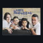 Happy Hanukkah Star of David Holiday Photo Card<br><div class="desc">Stylish and cute Happy Hanukkah Star of David Holiday Photo Card is perfect for all your friends and family this holiday season.  Customise the text with your family name and the year and swap out the picture for a photo of your kids,  pet,  or the whole family.</div>