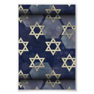 Happy Hanukkah Star of David menorah Dreidel Slipp Photo Print