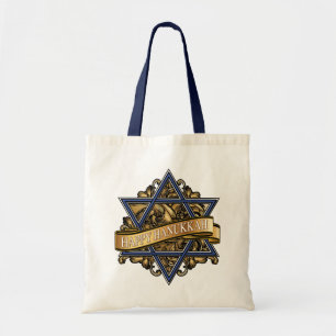 Happy Hanukkah Star of David Tote Bag