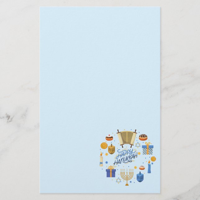 Happy Hanukkah  Stationery (Front)