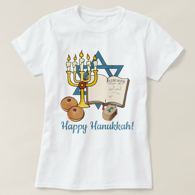 Happy Hanukkah T-Shirt (Design Front)
