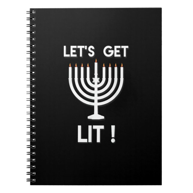 Happy Hanukkah Tis The Season Get Notebook (Front)