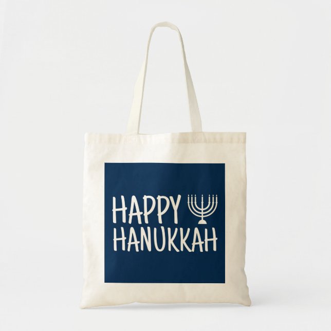 Happy Hanukkah Tote Bag (Front)