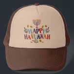 Happy Hanukkah Trucker Hat<br><div class="desc">Customise it with your own design,  or any of ours.</div>