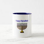 Happy Hanukkah Two-Tone Coffee Mug<br><div class="desc">Hanukkah Mug</div>