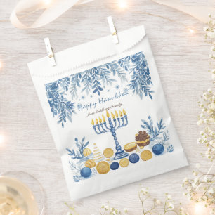 🕎 Happy Hanukkah, watercolor Favour Bag