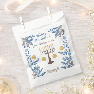 🕎 Happy Hanukkah, watercolor Favour Bag