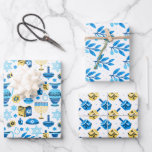 Happy Hanukkah Wrapping Paper Set of 3<br><div class="desc">Happy Hanukkah design set.</div>