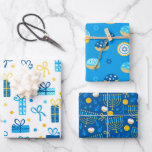 Happy Hanukkah Wrapping Paper Sheet<br><div class="desc">A Cute Grouping Of Hanukkah Wrapping Paper Sheets</div>