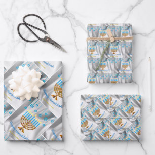 Happy Hanukkah Wrapping Paper Sheet