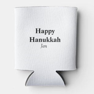 Happy Hanukkah your name text image editable  Can Cooler