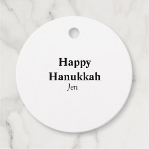 Happy Hanukkah your name text image editable Favour Tags