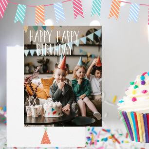 Happy Happy Birthday Flat Card