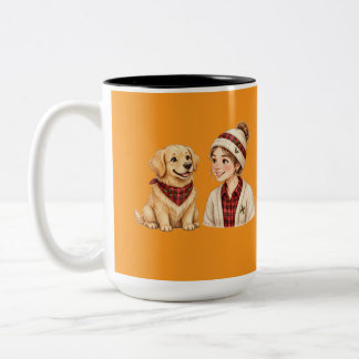 Happy happy christmas halloween party Two-Tone coffee mug