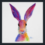 Happy Hare 'Jelly Bean' by Shirley MacArthur Poster<br><div class="desc">One of my Happy Hare colorful Poster Prints - 'Jelly Bean'.

I hope you like it!

By Shirley MacArthur</div>