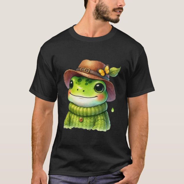 Happy Hat Frog T-Shirt (Front)
