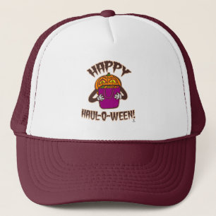 Happy Haul-o-ween Funny Halloween Shopping Toon  Trucker Hat