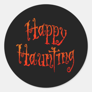 Happy Haunting Classic Round Sticker