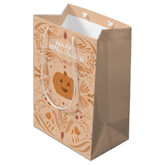 "Happy Haunting" Cute Halloween Ghost Medium Gift Bag