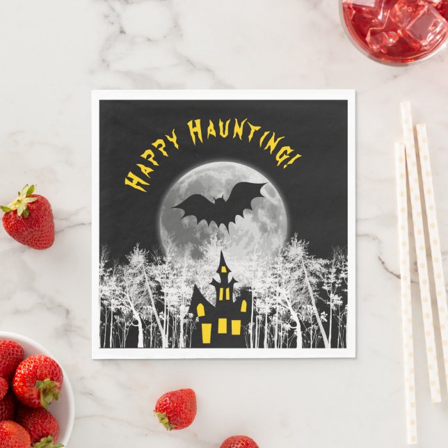 Happy Haunting Halloween Napkin (Insitu)
