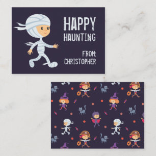 Happy Haunting Mummy Halloween Classroom Card