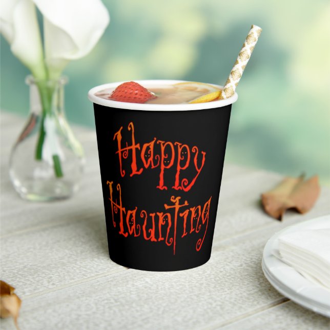 Happy Haunting Paper Cups (Insitu)