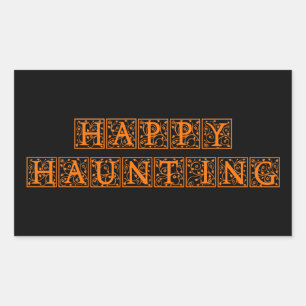 Happy Haunting Rectangular Sticker
