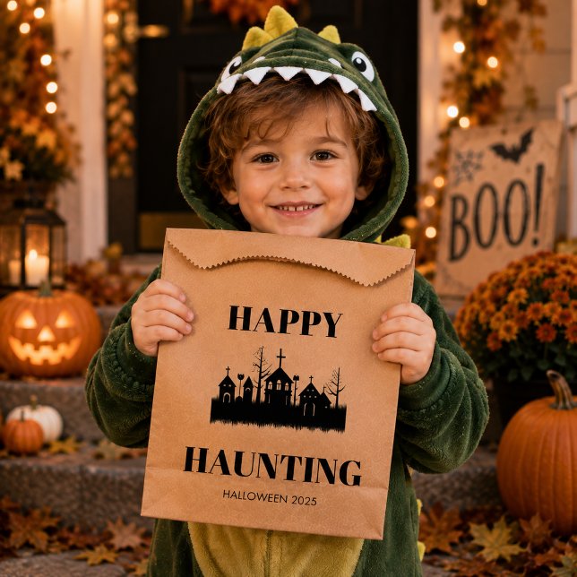 Happy Haunting | Spooky Halloween Candy Favour Bag (Creator Uploaded)