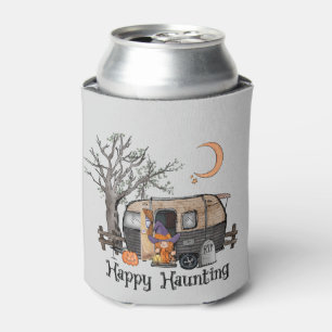 Happy Haunting – Spooky Witch and Camper Van Can Cooler