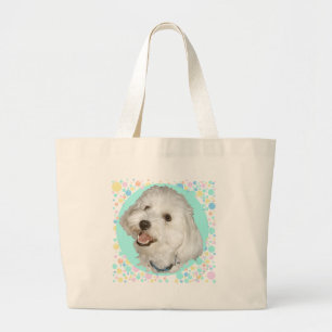Happy Havanese Large Tote Bag