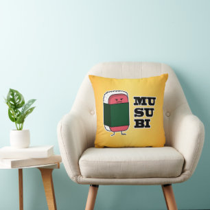 Happy Hawaiian Musubi Sushi Nori Cushion