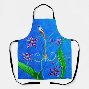 Happy Hawaiian Orchid Bird Apron