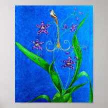 Happy Hawaiian Orchid Bird