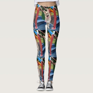 Happy head tilt leggings