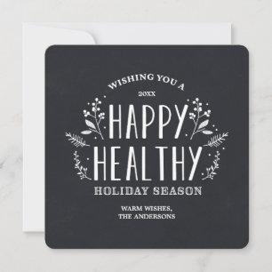 Happy Healthy Holiday   Holiday Flat Card
