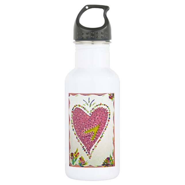 Happy Heart 532 Ml Water Bottle (Front)