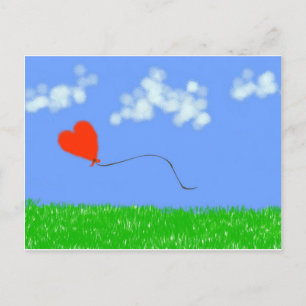 Happy Heart Balloon Postcard