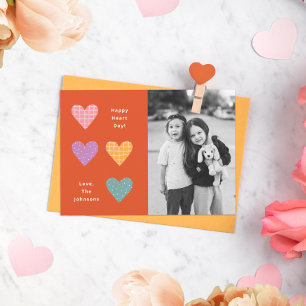 Happy Heart Day Pastel Hearts Family Valentine Invitation