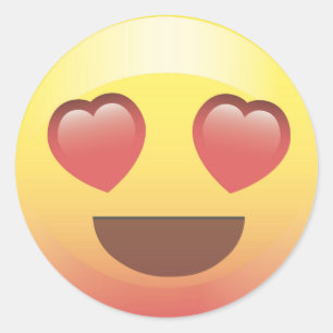Happy Heart Eyes Emoji Face Sticker