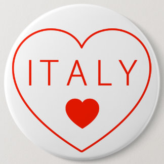 Happy Heart  Italy 6 Cm Round Badge