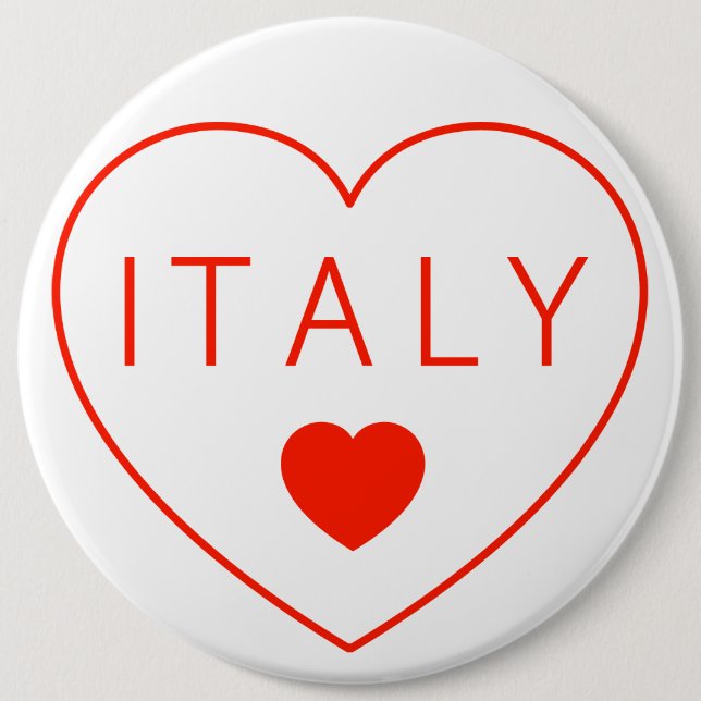 Happy Heart  Italy 6 Cm Round Badge (Front)