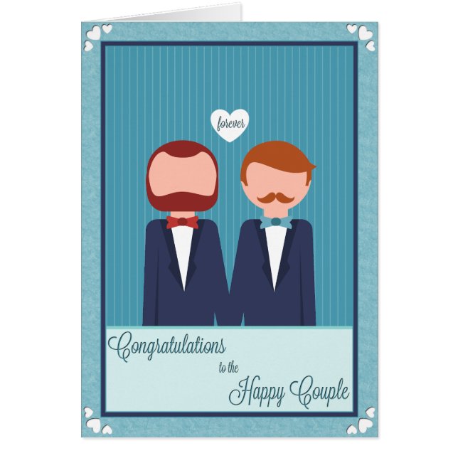 Happy Heart Striped Grooms (Front)