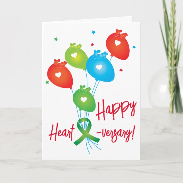 Happy Heart-versary Customisable Card (Front)